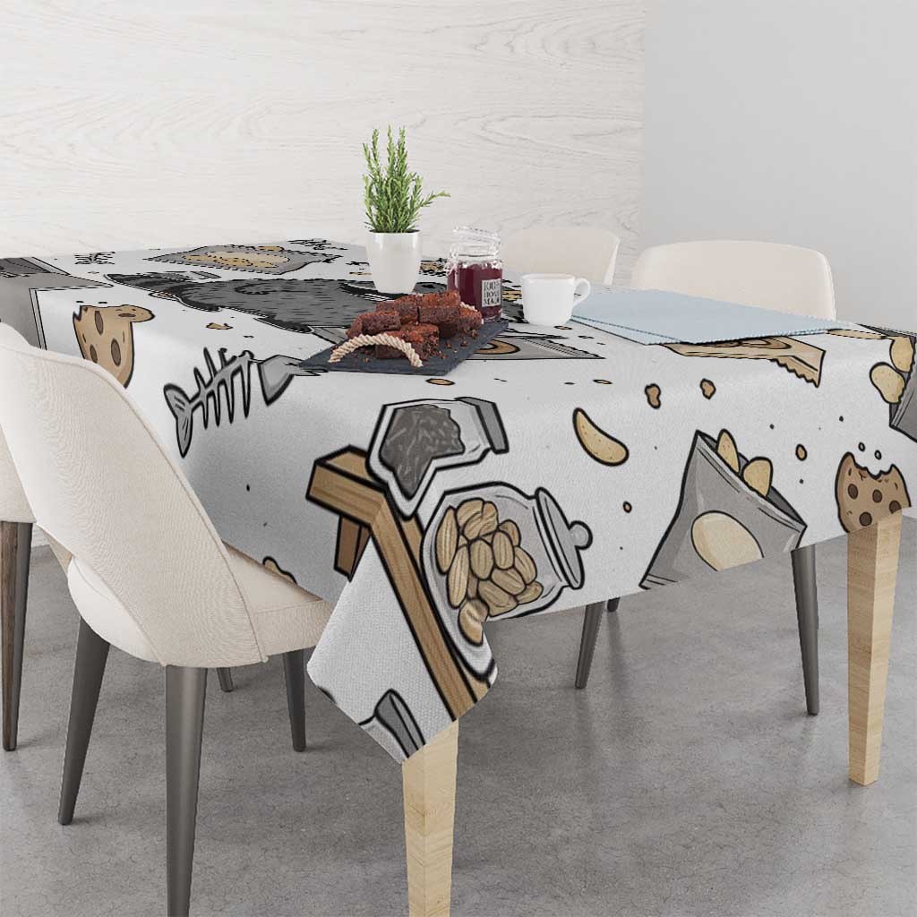 I Require Snacks Raccoon Tablecloth Cute Bandit Raccoon Chaos with a Knife