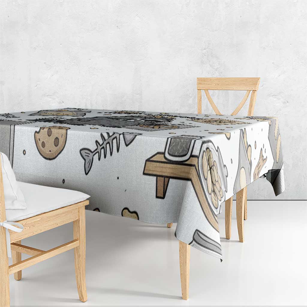 I Require Snacks Raccoon Tablecloth Cute Bandit Raccoon Chaos with a Knife