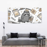I Require Snacks Raccoon Tapestry Cute Bandit Raccoon Chaos with a Knife