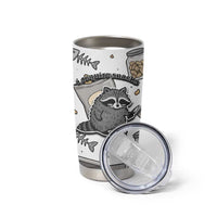 I Require Snacks Raccoon Tumbler Cup Cute Bandit Raccoon Chaos with a Knife