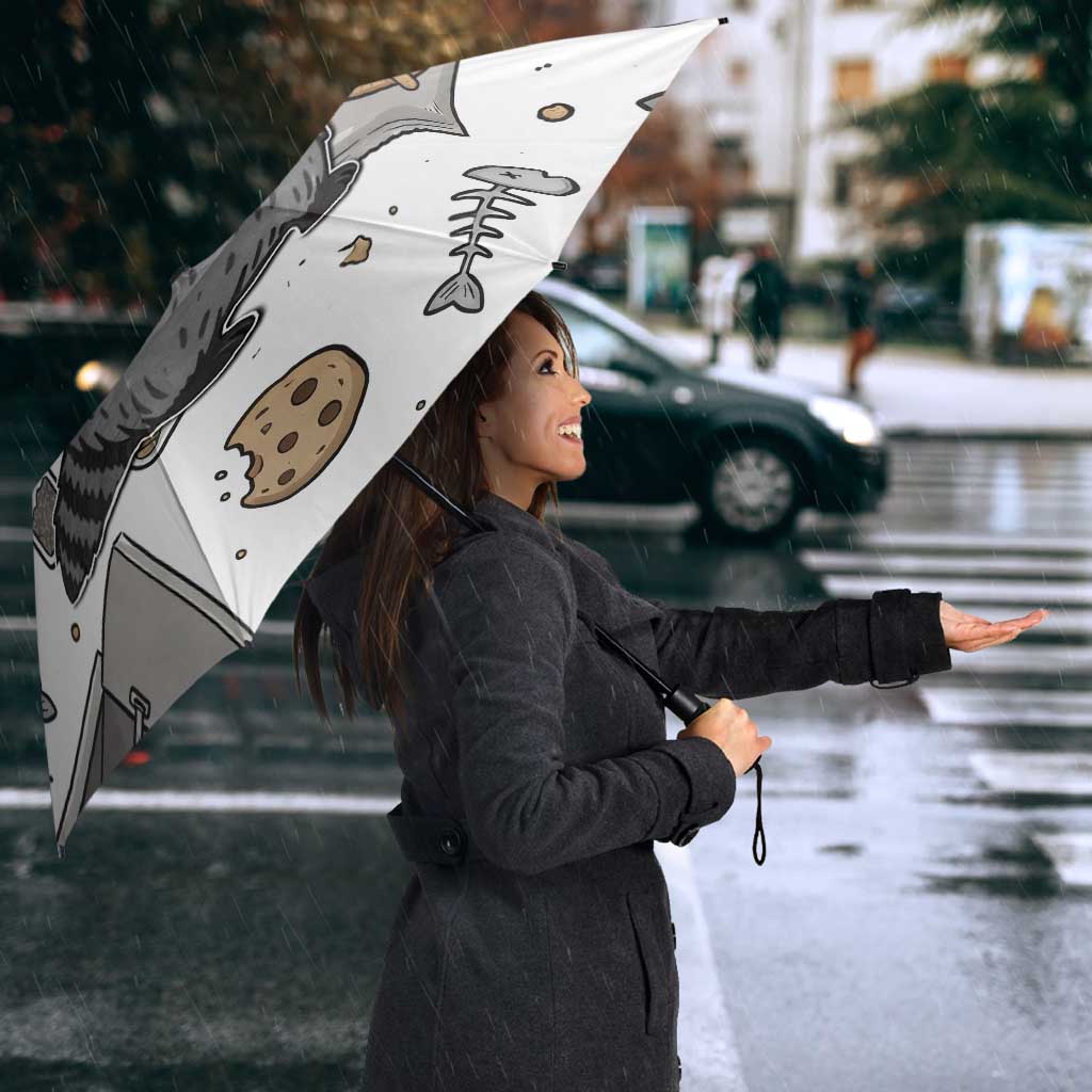 I Require Snacks Raccoon Umbrella Cute Bandit Raccoon Chaos with a Knife