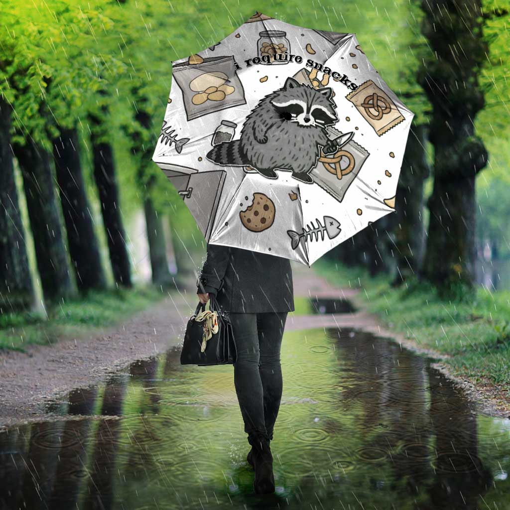 I Require Snacks Raccoon Umbrella Cute Bandit Raccoon Chaos with a Knife