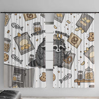 I Require Snacks Raccoon Window Curtain Cute Bandit Raccoon Chaos with a Knife