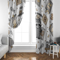 I Require Snacks Raccoon Window Curtain Cute Bandit Raccoon Chaos with a Knife