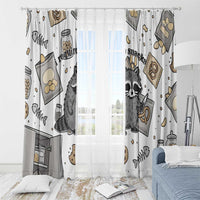 I Require Snacks Raccoon Window Curtain Cute Bandit Raccoon Chaos with a Knife
