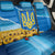 Ukraine Pride Back Car Seat Cover Map, Flag & Tryzub with Sunflower Field Patriotic