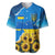 Ukraine Pride Baseball Jersey Map, Flag & Tryzub with Sunflower Field Patriotic
