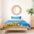 Ukraine Pride Bedding Set Map, Flag & Tryzub with Sunflower Field Patriotic