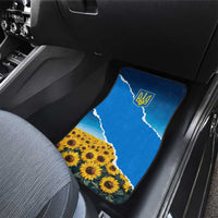 Ukraine Pride Car Mats Map, Flag & Tryzub with Sunflower Field Patriotic