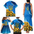 Ukraine Pride Family Matching Tank Maxi Dress and Hawaiian Shirt Map, Flag & Tryzub with Sunflower Field Patriotic
