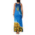 Ukraine Pride Family Matching Tank Maxi Dress and Hawaiian Shirt Map, Flag & Tryzub with Sunflower Field Patriotic