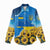 Ukraine Pride Women Casual Shirt Map, Flag & Tryzub with Sunflower Field Patriotic