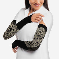 Celtic Trinity Knot Raven Emblem Arm Sleeves Intricate Norse Tribal Knotwork Illustration