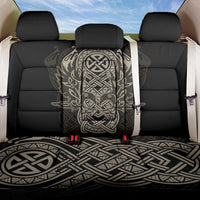Celtic Trinity Knot Raven Emblem Back Car Seat Cover Intricate Norse Tribal Knotwork Illustration