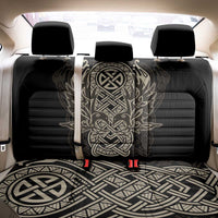 Celtic Trinity Knot Raven Emblem Back Car Seat Cover Intricate Norse Tribal Knotwork Illustration