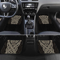 Celtic Trinity Knot Raven Emblem Car Mats Intricate Norse Tribal Knotwork Illustration