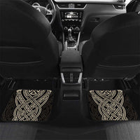 Celtic Trinity Knot Raven Emblem Car Mats Intricate Norse Tribal Knotwork Illustration