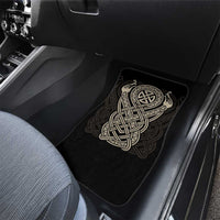 Celtic Trinity Knot Raven Emblem Car Mats Intricate Norse Tribal Knotwork Illustration