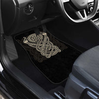 Celtic Trinity Knot Raven Emblem Car Mats Intricate Norse Tribal Knotwork Illustration