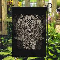 Celtic Trinity Knot Raven Emblem Garden Flag Intricate Norse Tribal Knotwork Illustration