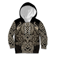 Celtic Trinity Knot Raven Emblem Kid Hoodie Intricate Norse Tribal Knotwork Illustration