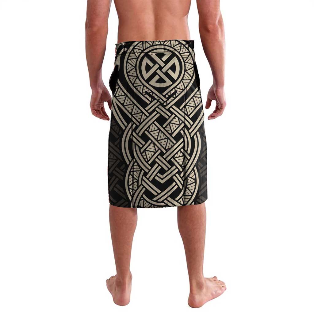 Celtic Trinity Knot Raven Emblem Lavalava Intricate Norse Tribal Knotwork Illustration