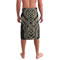 Celtic Trinity Knot Raven Emblem Lavalava Intricate Norse Tribal Knotwork Illustration