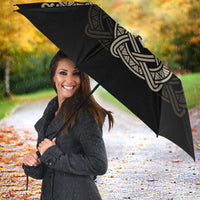 Celtic Trinity Knot Raven Emblem Umbrella Intricate Norse Tribal Knotwork Illustration