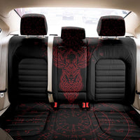 Viking Stag and Helm of Awe Symbol Back Car Seat Cover Glowing Norse Runic Tribal Illustration