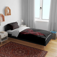 Viking Stag and Helm of Awe Symbol Bedding Set Glowing Norse Runic Tribal Illustration