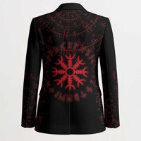 Viking Stag and Helm of Awe Symbol Blazer Glowing Norse Runic Tribal Illustration