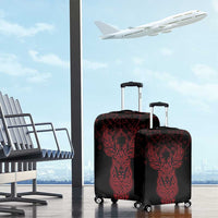 Viking Stag and Helm of Awe Symbol Luggage Cover Glowing Norse Runic Tribal Illustration