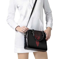 Viking Stag and Helm of Awe Symbol Shoulder Handbag Glowing Norse Runic Tribal Illustration