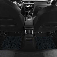Viking Horned Skull and Raven Emblem Car Mats Dark Nordic Tribal Grunge Illustration