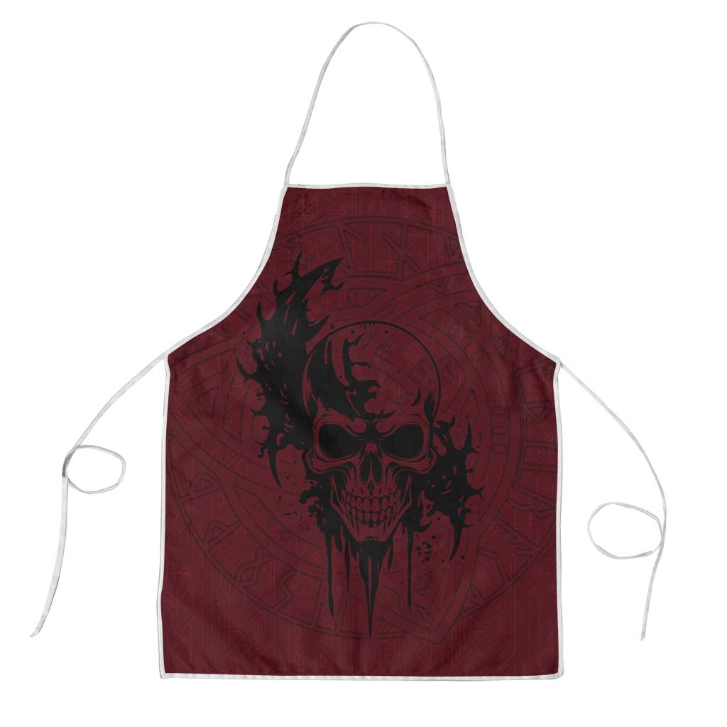 Demonic Skull Sigil Vikings Apron Dark Gothic Rune Grunge Illustration
