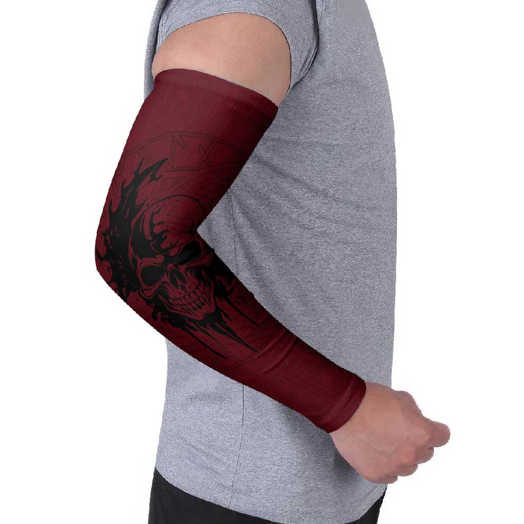 Demonic Skull Sigil Vikings Arm Sleeves Dark Gothic Rune Grunge Illustration