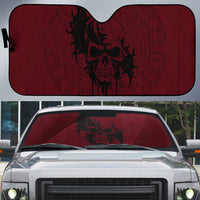 Demonic Skull Sigil Vikings Auto Sun Shade Dark Gothic Rune Grunge Illustration