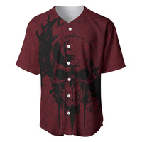 Demonic Skull Sigil Vikings Baseball Jersey Dark Gothic Rune Grunge Illustration