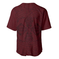 Demonic Skull Sigil Vikings Baseball Jersey Dark Gothic Rune Grunge Illustration