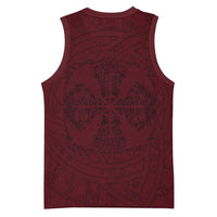 Demonic Skull Sigil Vikings Basketball Jersey Dark Gothic Rune Grunge Illustration