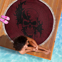 Demonic Skull Sigil Vikings Beach Blanket Dark Gothic Rune Grunge Illustration