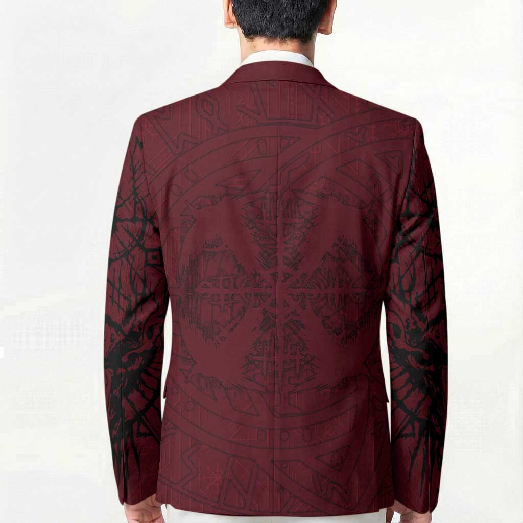 Demonic Skull Sigil Vikings Blazer Dark Gothic Rune Grunge Illustration