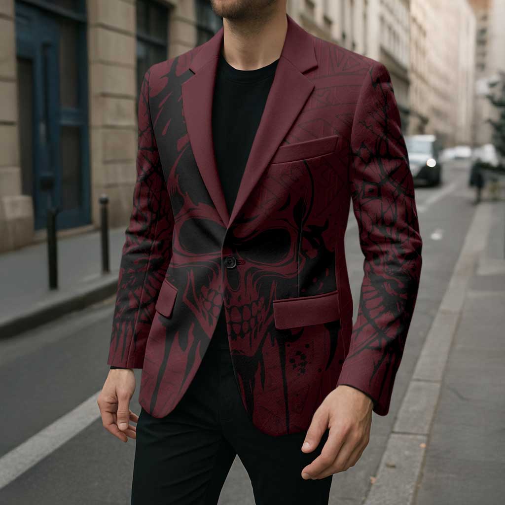 Demonic Skull Sigil Vikings Blazer Dark Gothic Rune Grunge Illustration