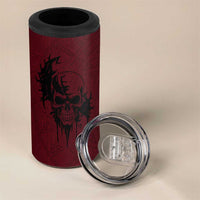 Demonic Skull Sigil Vikings 4 in 1 Can Cooler Tumbler Dark Gothic Rune Grunge Illustration