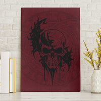 Demonic Skull Sigil Vikings Canvas Wall Art Dark Gothic Rune Grunge Illustration