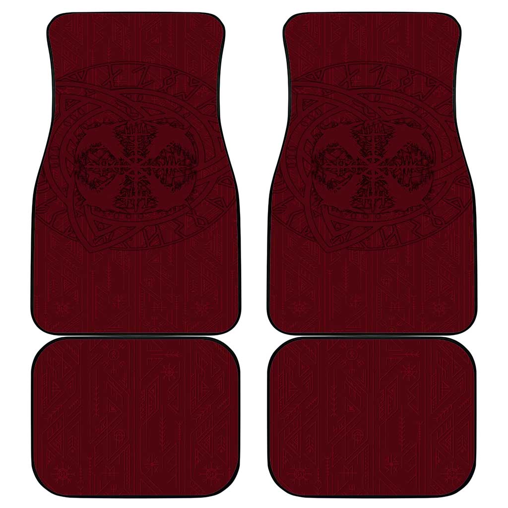 Demonic Skull Sigil Vikings Car Mats Dark Gothic Rune Grunge Illustration