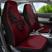 Demonic Skull Sigil Vikings Car Seat Cover Dark Gothic Rune Grunge Illustration
