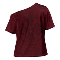 Demonic Skull Sigil Vikings Cross Shoulder Shirt Dark Gothic Rune Grunge Illustration