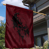 Demonic Skull Sigil Vikings Garden Flag Dark Gothic Rune Grunge Illustration