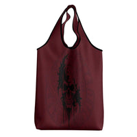 Demonic Skull Sigil Vikings Grocery Bag Dark Gothic Rune Grunge Illustration